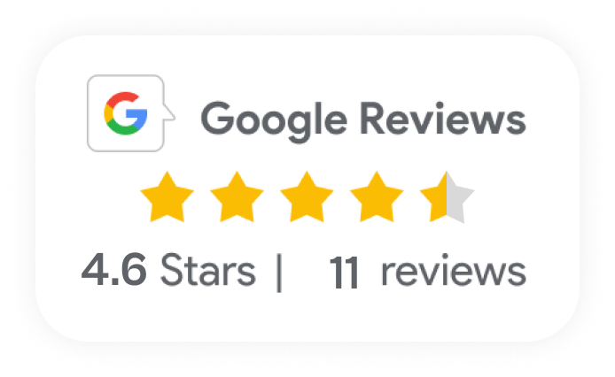 Google Reviews 5 Gold Stars 4.9 Stars - 152 Reviews